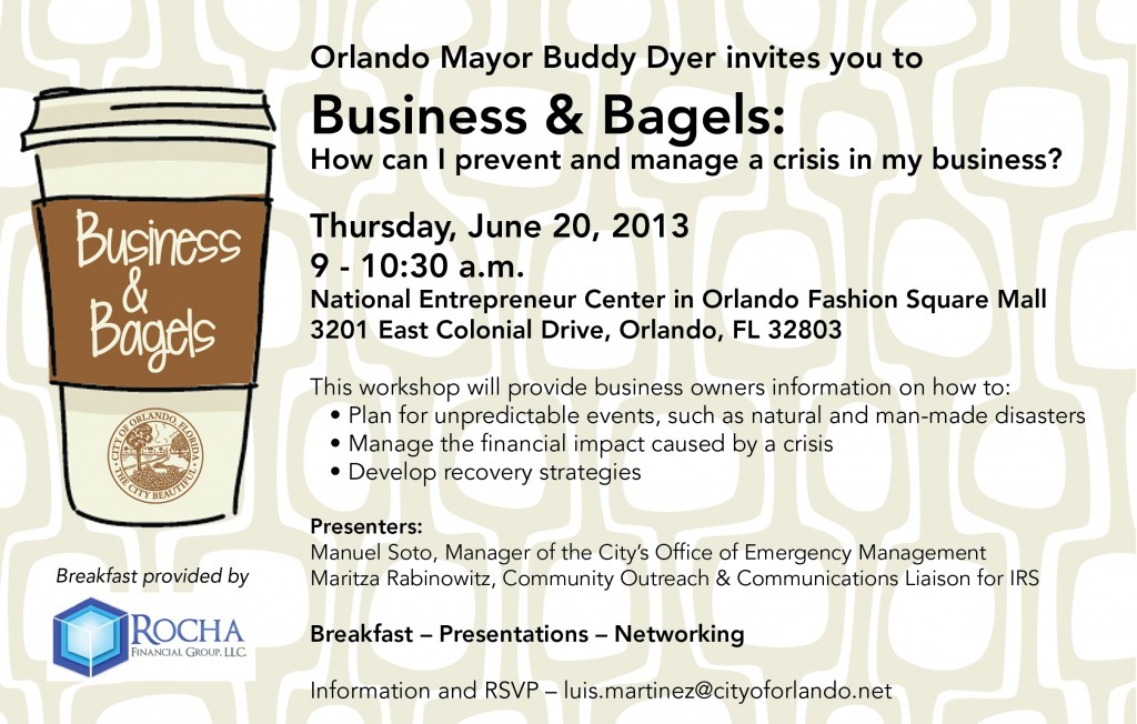 Business & Bagels flyer